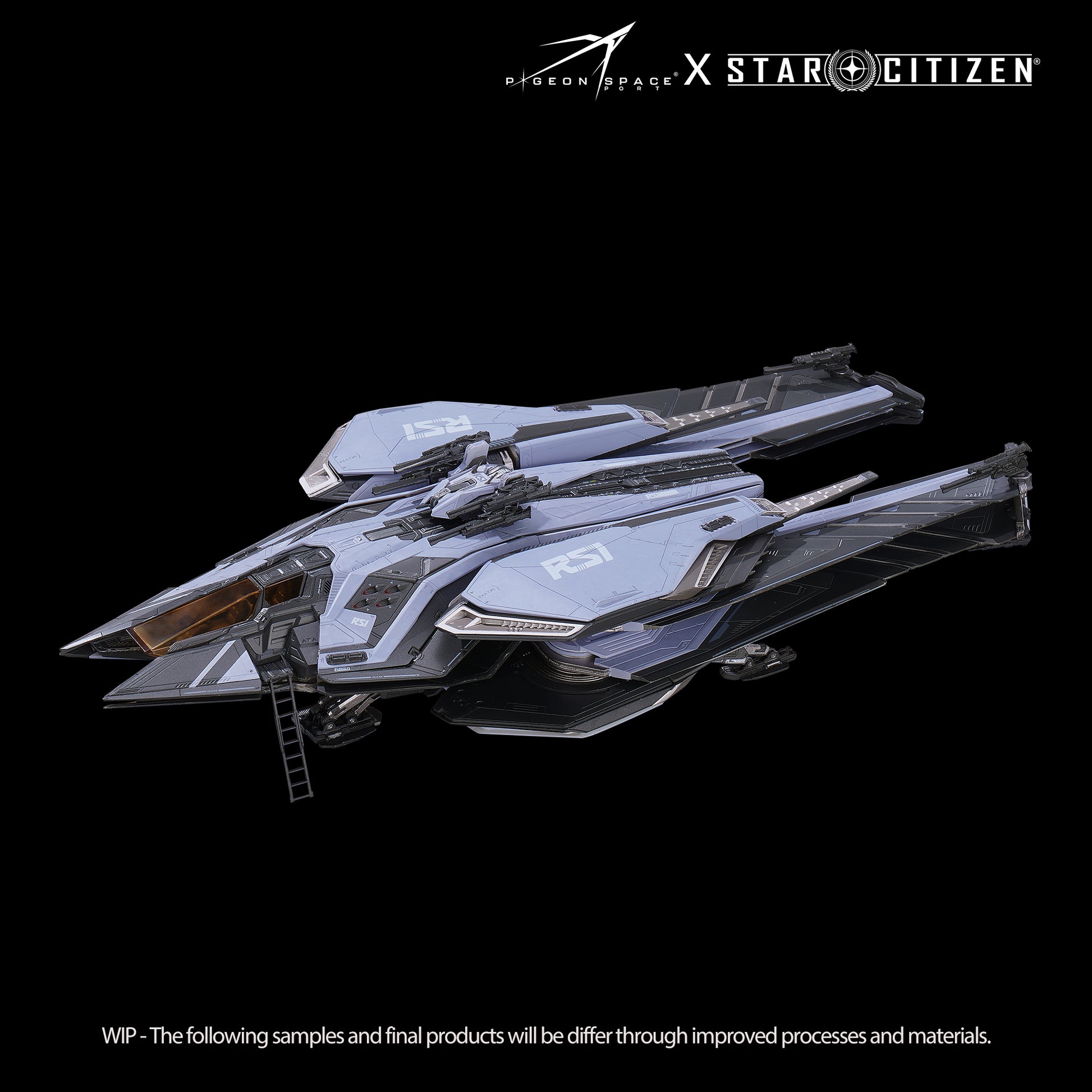 Front diagonal view of the Star Citizen Scorpius Standard Paint model retracted wings in landing gear on condition