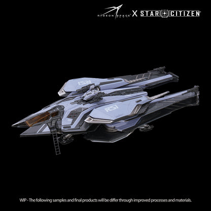 Front diagonal view of the Star Citizen Scorpius Standard Paint model retracted wings in landing gear on condition