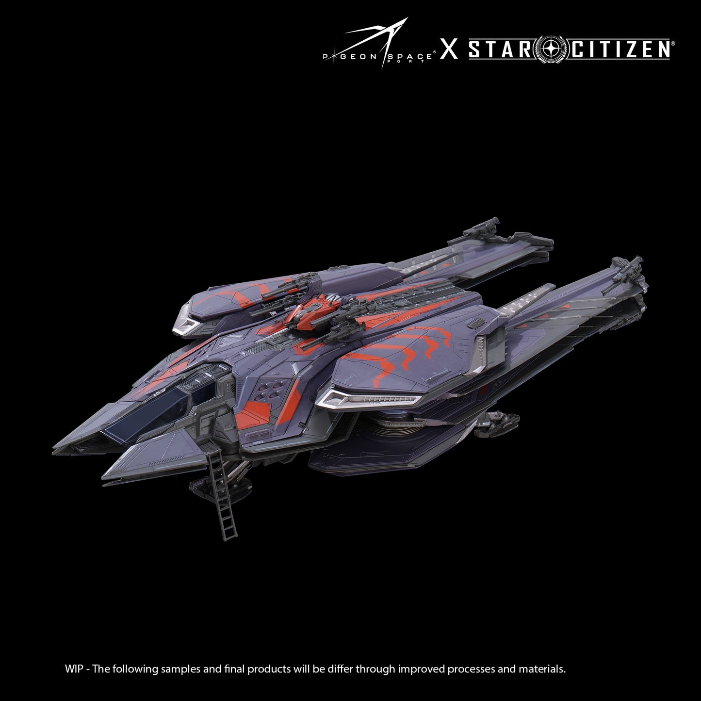 Front diagonal view of the Star Citizen Scorpius Stinger Paint model retracted wings in landing gear on condition